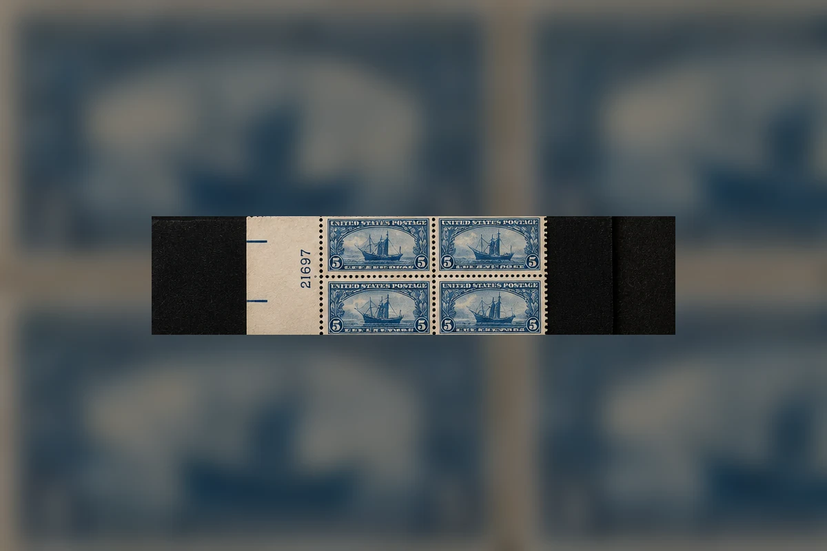 U.S. plate blocks and margin markings editorial philatelic scene